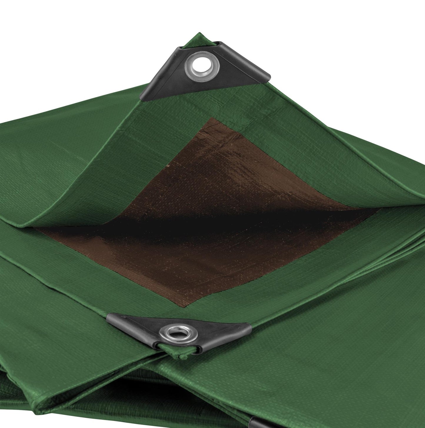 Green/Brown L-Grade Tarpaulin 5m x 5m