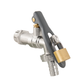 Lever Tap Brass Nickle Plated 1/2" BSPM Inlet with Hose Barb and Lever Lock