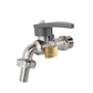 Lever Tap Brass Nickle Plated 1/2" BSPM Inlet with Hose Barb and Side Lock