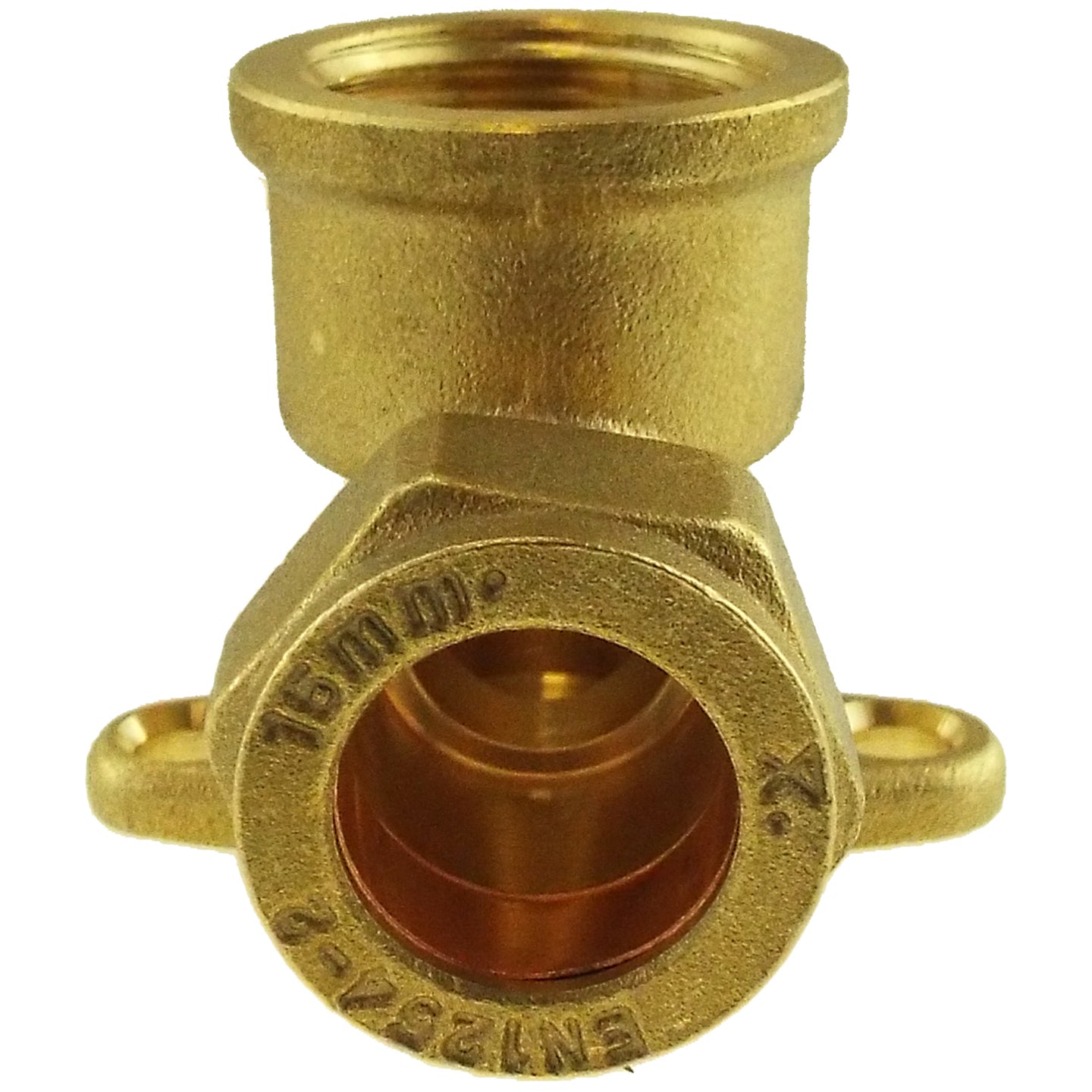 15mm Brass Wall Flange Kit with Lever Valve + Geka 13mm Barbed Set