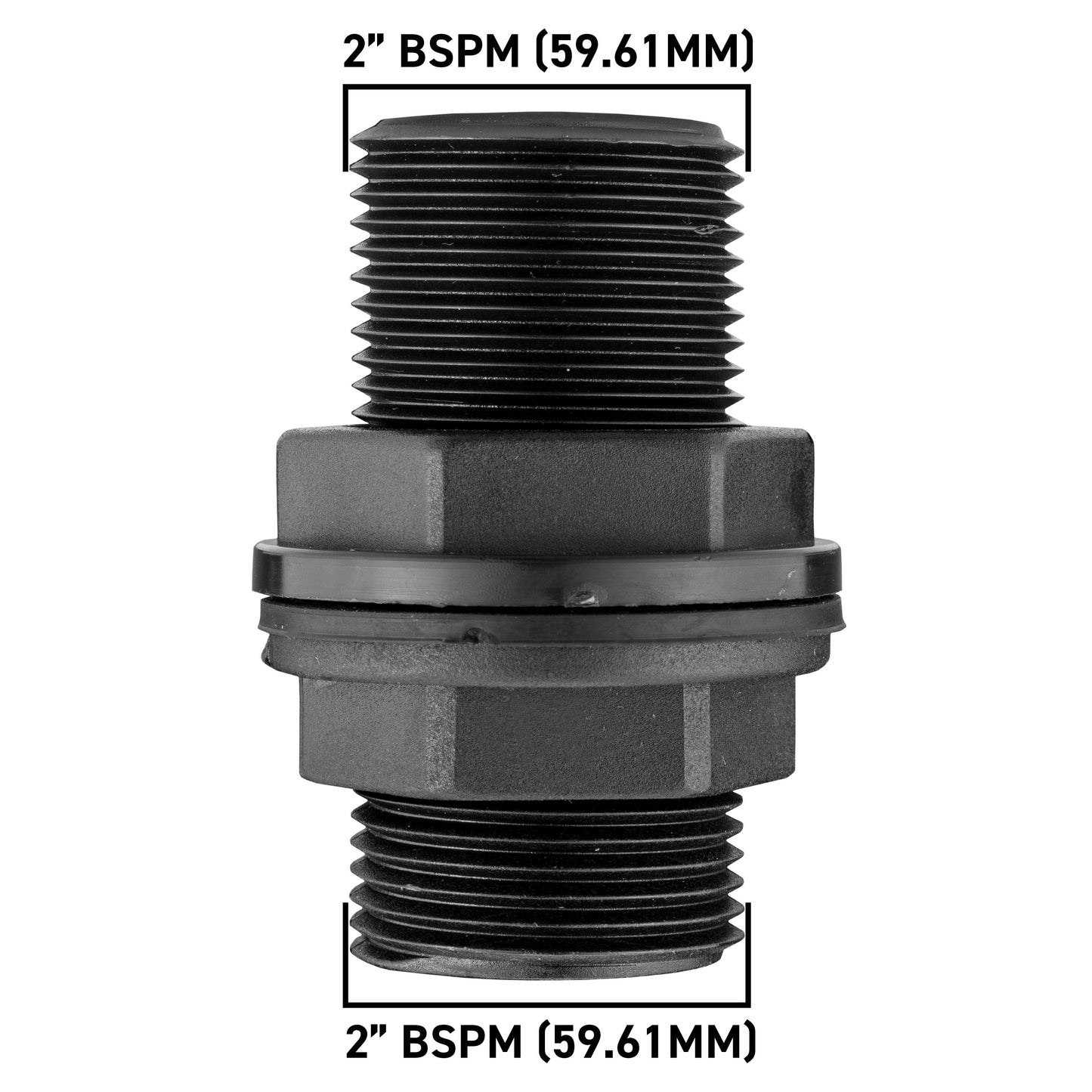 Tank Connector with Washer 2" BSPM