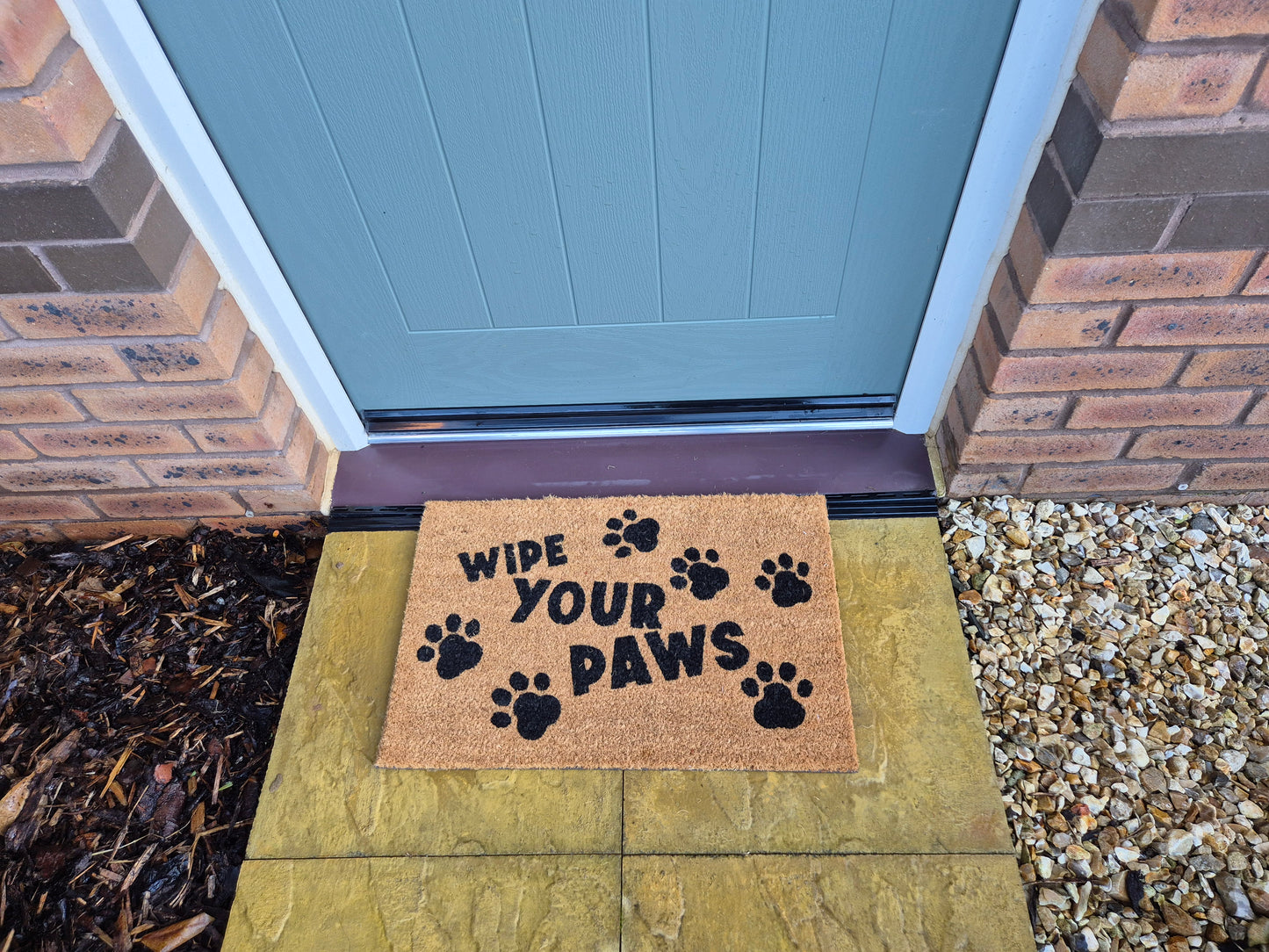 Doormat 60cm x 40cm - 'Wipe Your Paws' (D2)