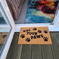 Doormat 60cm x 40cm - 'Wipe Your Paws' (D2)