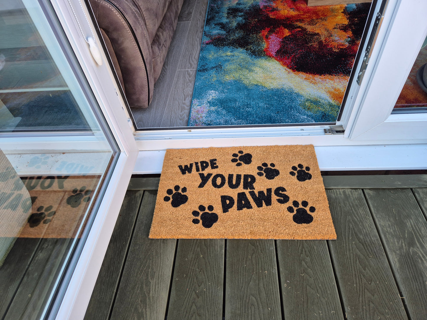 Doormat 60cm x 40cm - 'Wipe Your Paws' (D2)