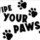 Doormat 60cm x 40cm - 'Wipe Your Paws' (D2)