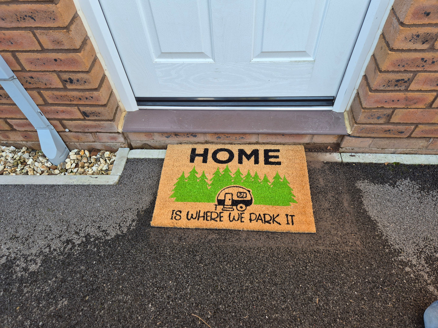 Doormat 60cm x 40cm - 'Home Is Where We Park It'