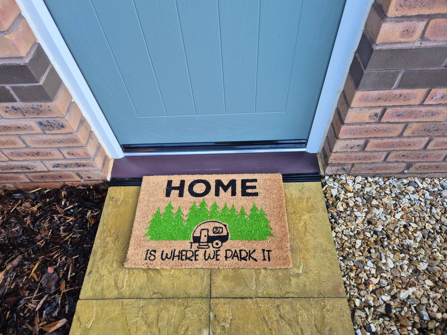 Doormat 60cm x 40cm - 'Home Is Where We Park It'