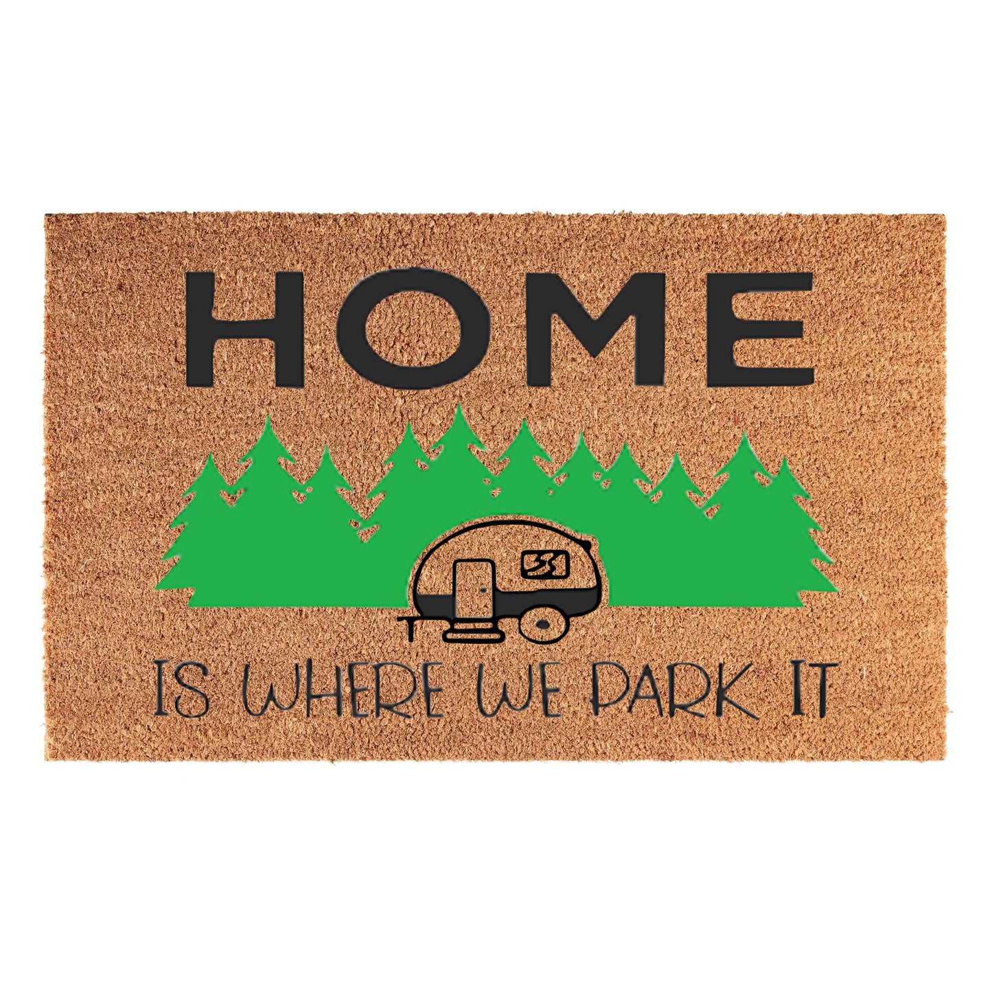 Doormat 60cm x 40cm - 'Home Is Where We Park It'