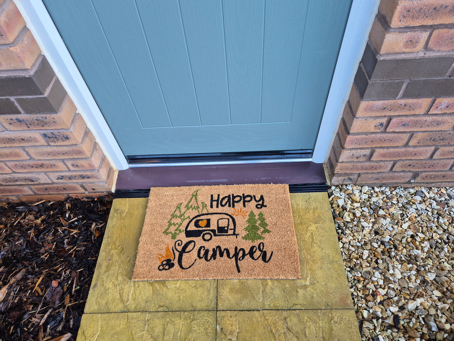 Doormat 60cm x 40cm - 'Happy Camper'