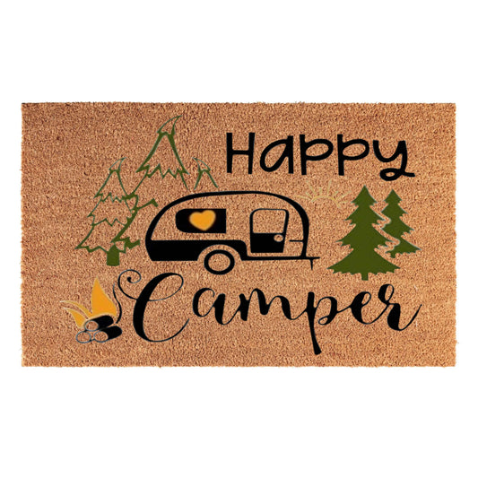 Doormat 60cm x 40cm - 'Happy Camper'