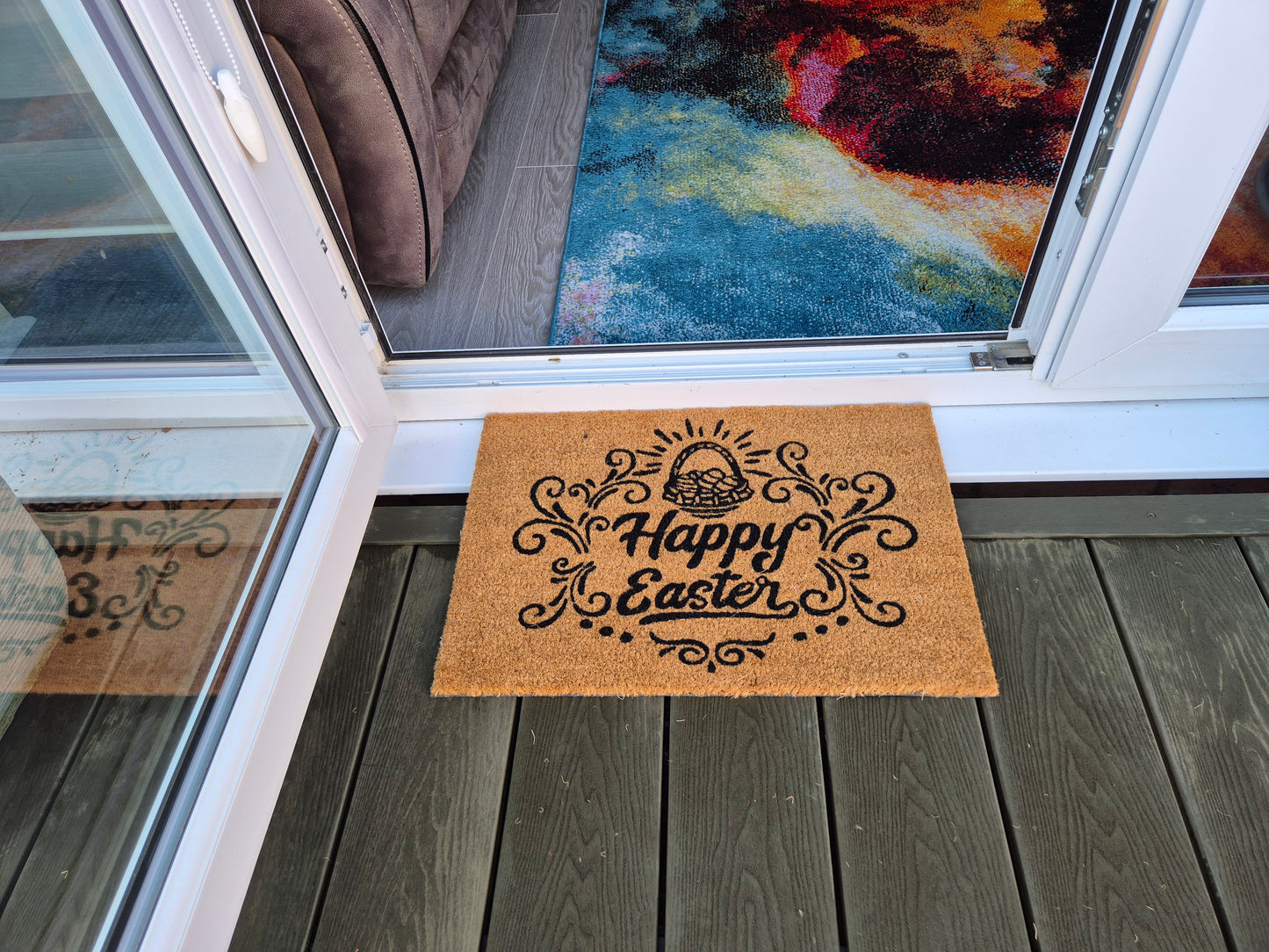 Doormat 60cm x 40cm - 'Happy Easter'