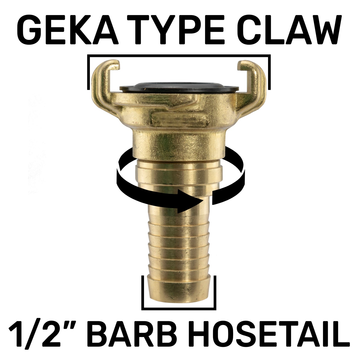 IBC 2” S60X6 Cap with Geka Type Fittings 13mm Barb Swivel