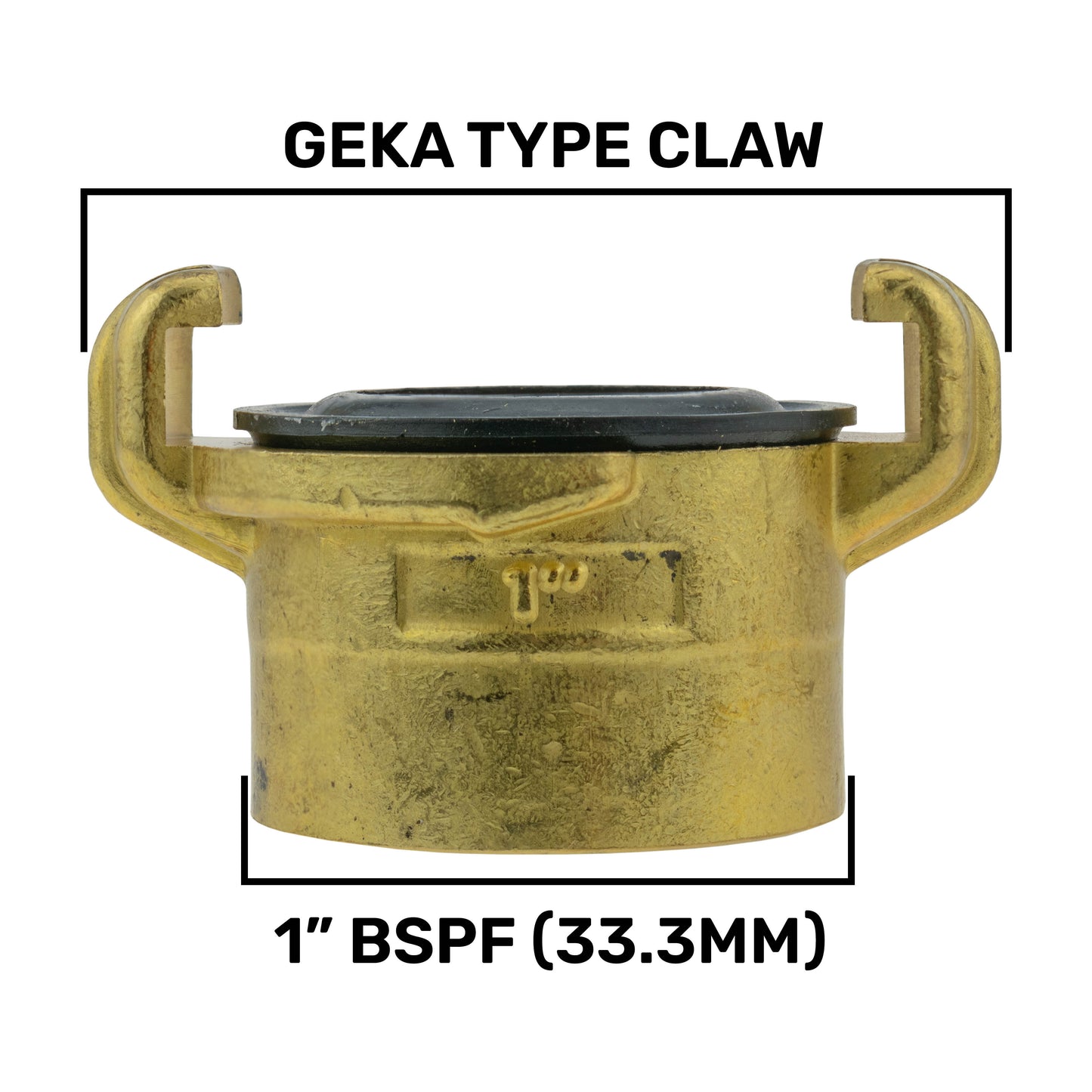 Wall Flange Kit 25mm MDPE + Brass Bib Tap with Geka Claw Outlet