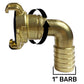 IBC 2” S60X6 Cap with Geka Type Fittings 25mm Barb Swivel Elbow