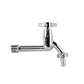 Cross Bib Extended Brass Chrome Tap 1/2" Barb