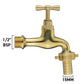 IBC 2” S60X6 Cap with Polished Brass Bib Tap 15mm Barb