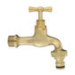 Wall Flange Kit 20mm MDPE - Polished Brass Bib Tap with Snap On