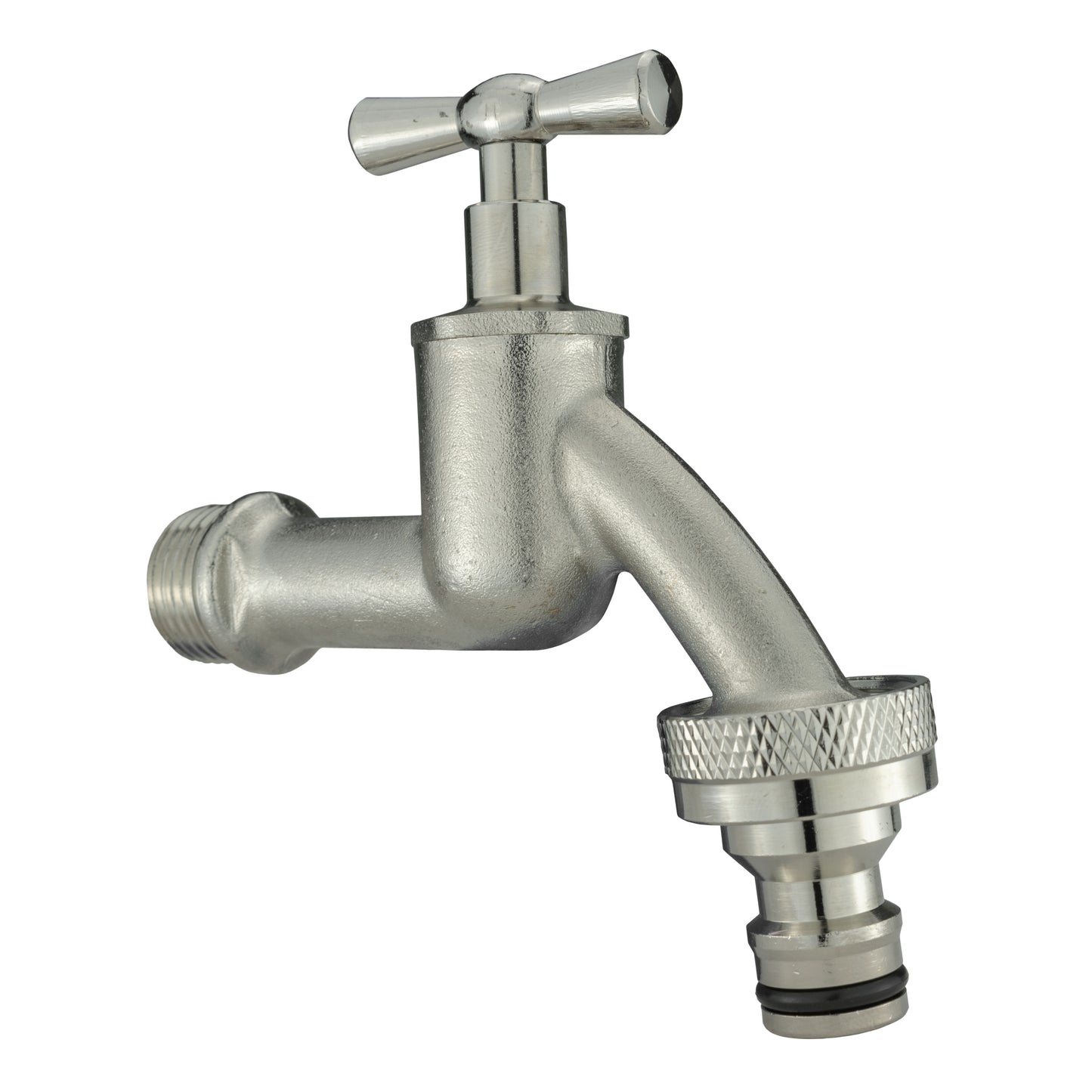 IBC 2” S60X6 Cap with Quick Connect Nickle Plated Bib Tap ¾” BSP