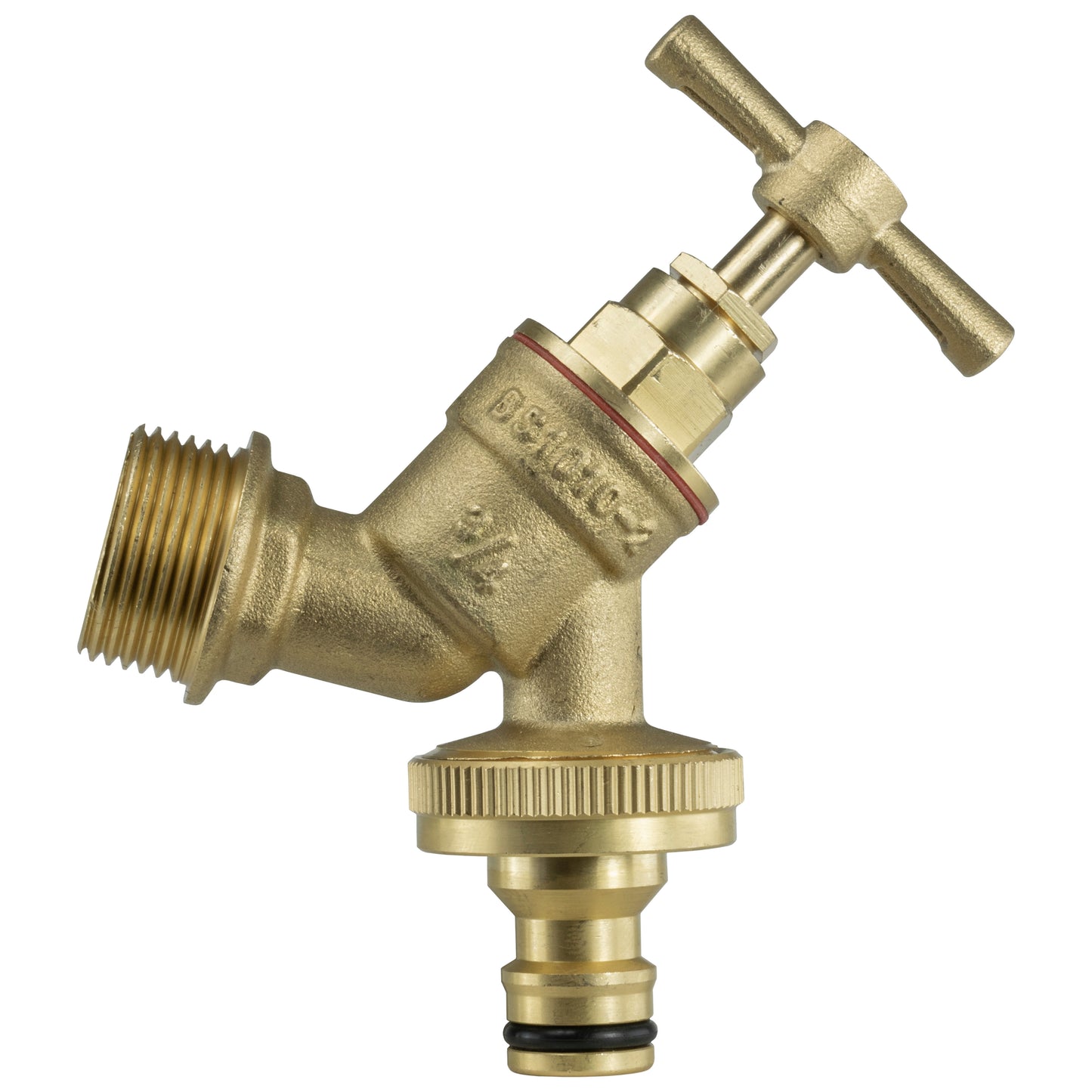 IBC 2” S60X6 Cap with Brass Bib Quick Connect Tap ¾” BSP