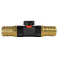 In-Line BSPF Valve with 2 x 25mm Brass Barb Connectors