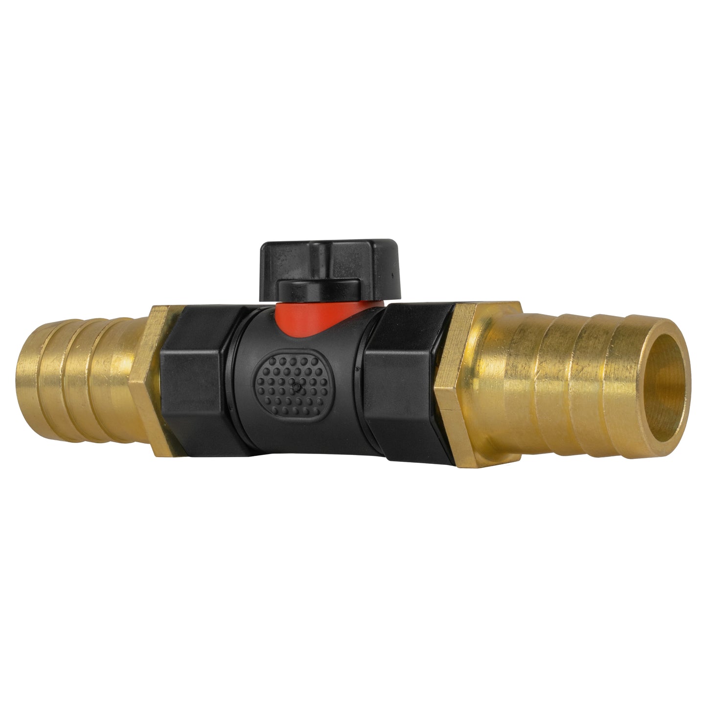 In-Line BSPF Valve with 2 x 25mm Brass Barb Connectors