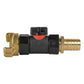 Geka Type Connector with In-Line BSPF Valve and 19mm Brass Barb