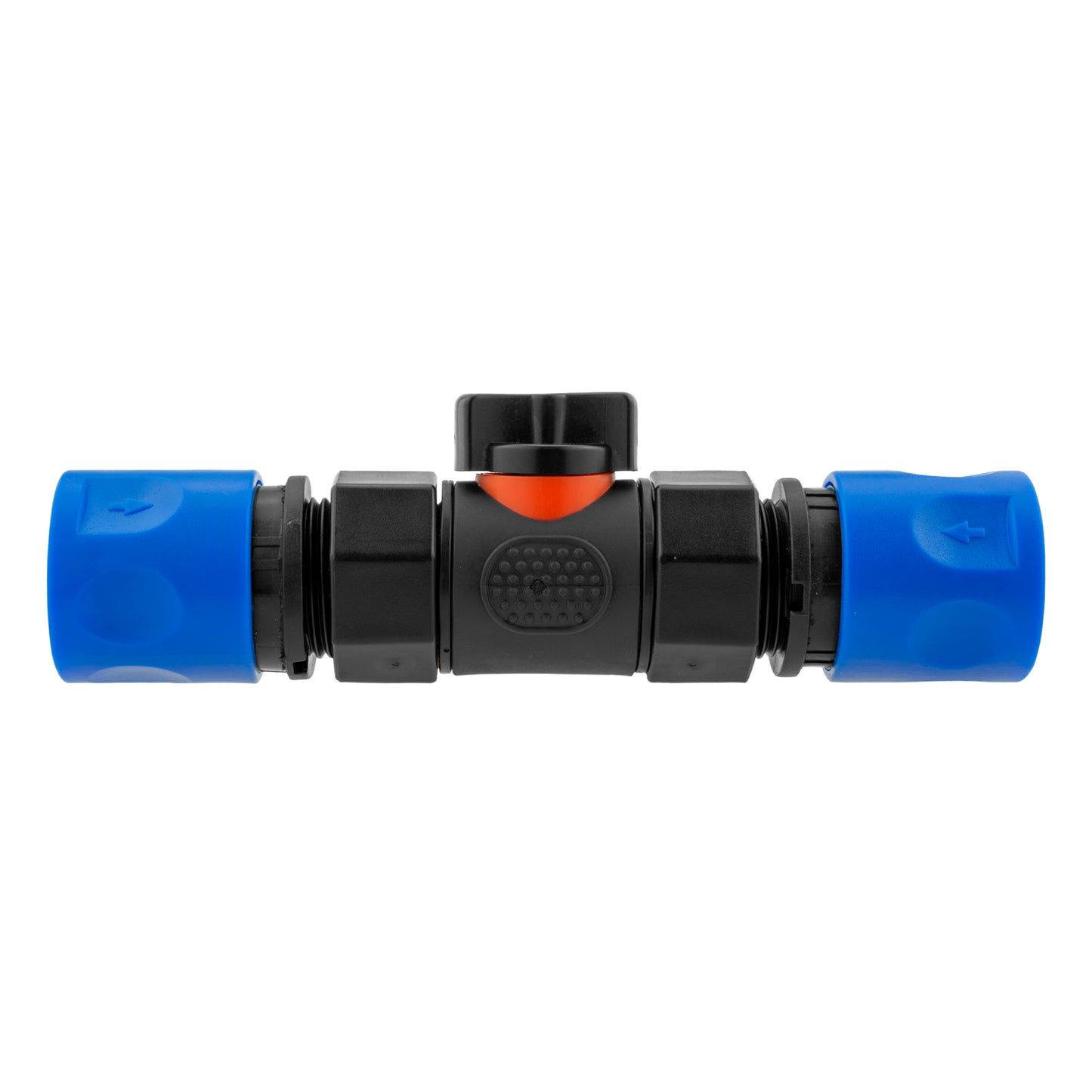 In-Line BSPF Valve with 2 x Hose Connectors Blue