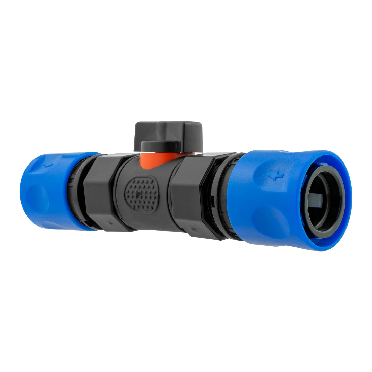 In-Line BSPF Valve with 2 x Hose Connectors Blue