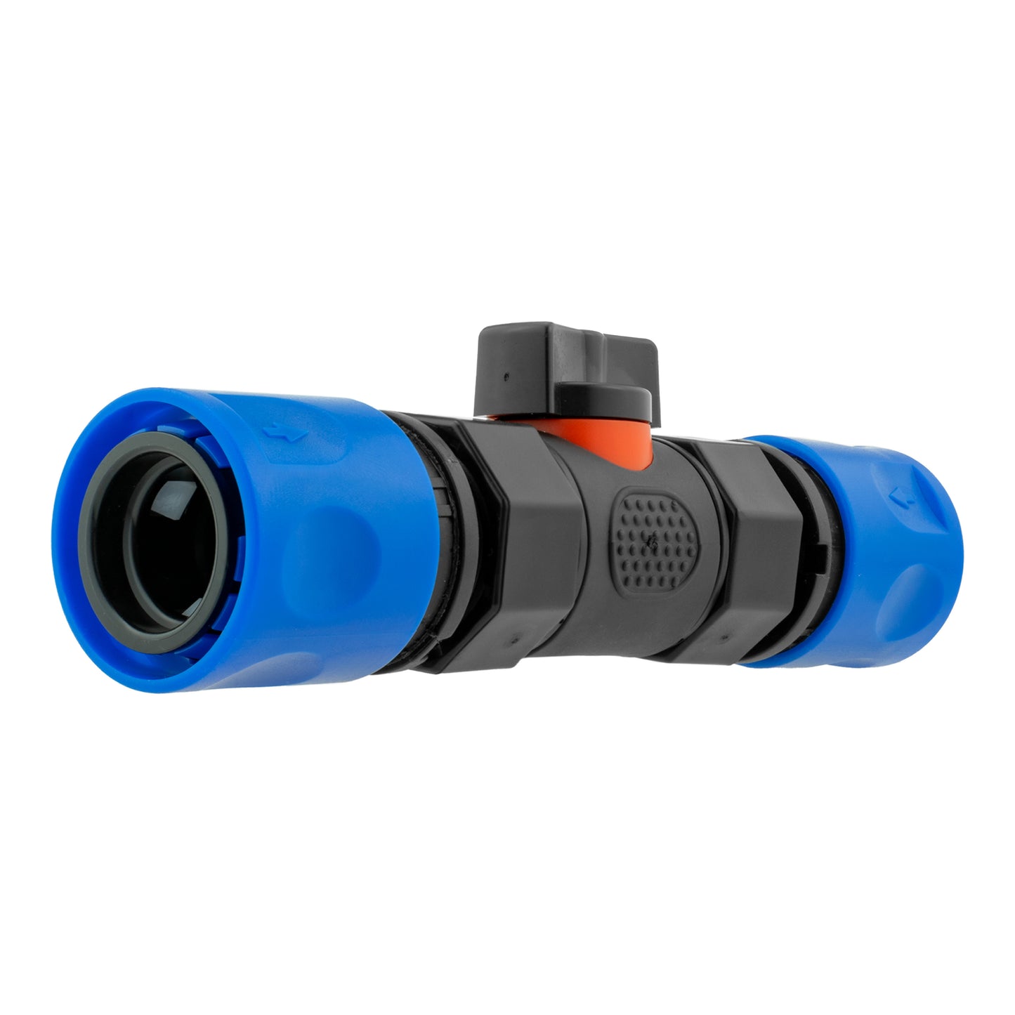 In-Line BSPF Valve with 2 x Hose Connectors Blue