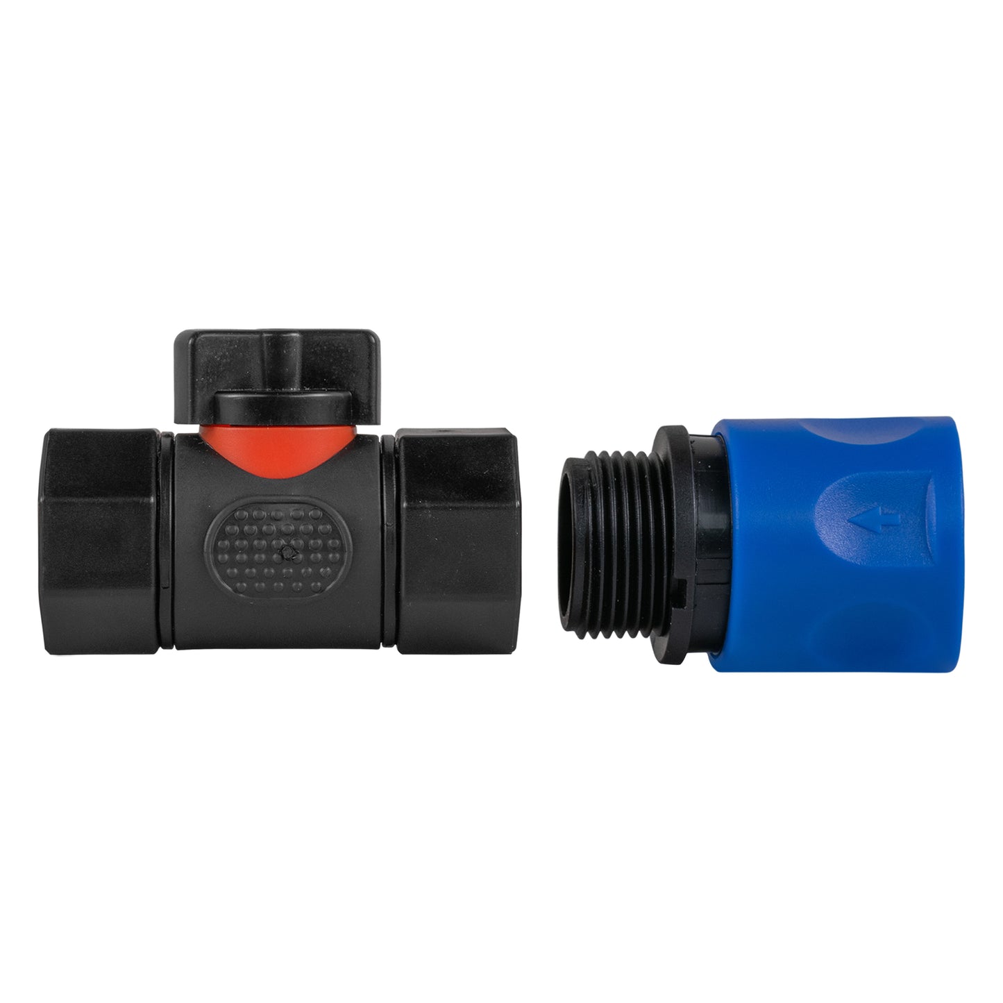 Hose Connector Blue with In-Line BSPF Threaded Valve