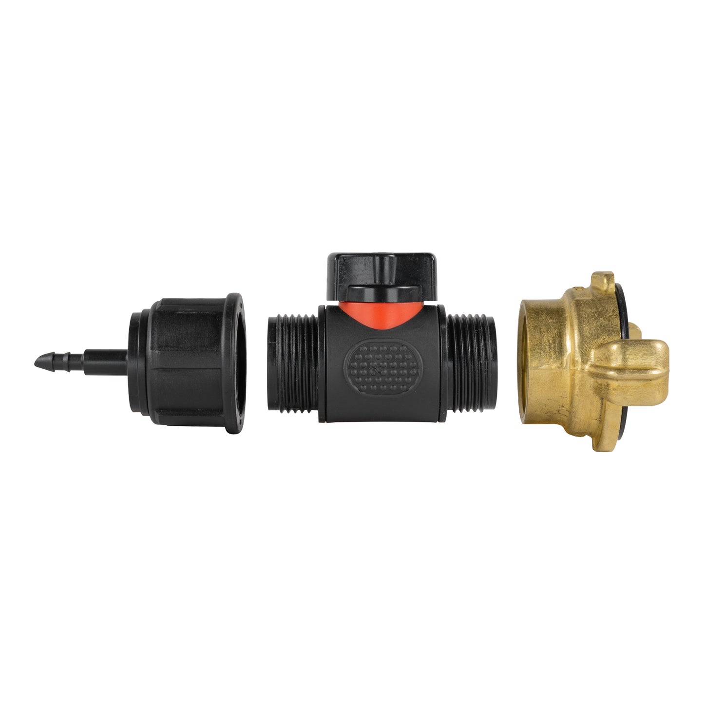 4mm Barb Micro Connector with In-Line BSPM Valve and Geka Type Connector