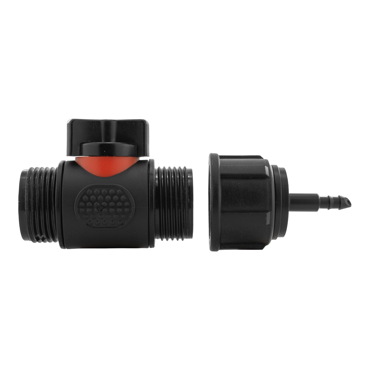 4mm Barb Micro Connector with In-Line BSPM Threaded Valve