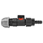 20mm MDPE Straight with In-Line BSPM Valve and 16mm Barbed Straight