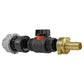 20mm MDPE Straight with In-Line BSPM Valve and 13mm Brass Barb