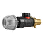 20mm MDPE Straight with In-Line BSPM Valve and 19mm Brass Barb