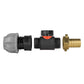 20mm MDPE Straight with In-Line BSPM Valve and 19mm Brass Barb