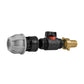 20mm MDPE Straight with In-Line BSPM Valve and 19mm Brass Barb