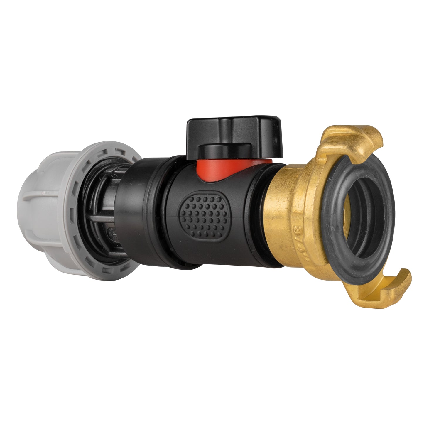 20mm MDPE Straight with In-Line BSPM Valve and Geka Type Connector