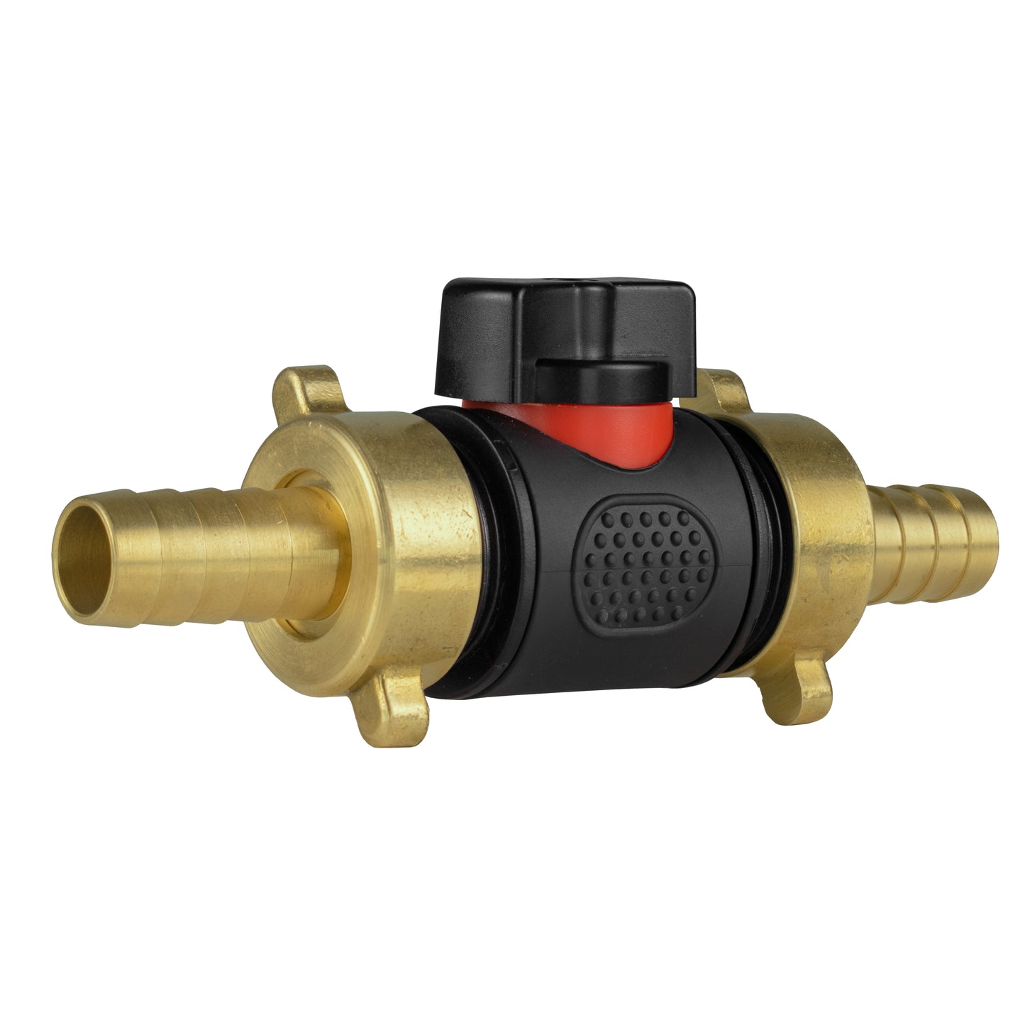 In-Line BSPM Valve with 2 x 13mm Brass Barb Connectors