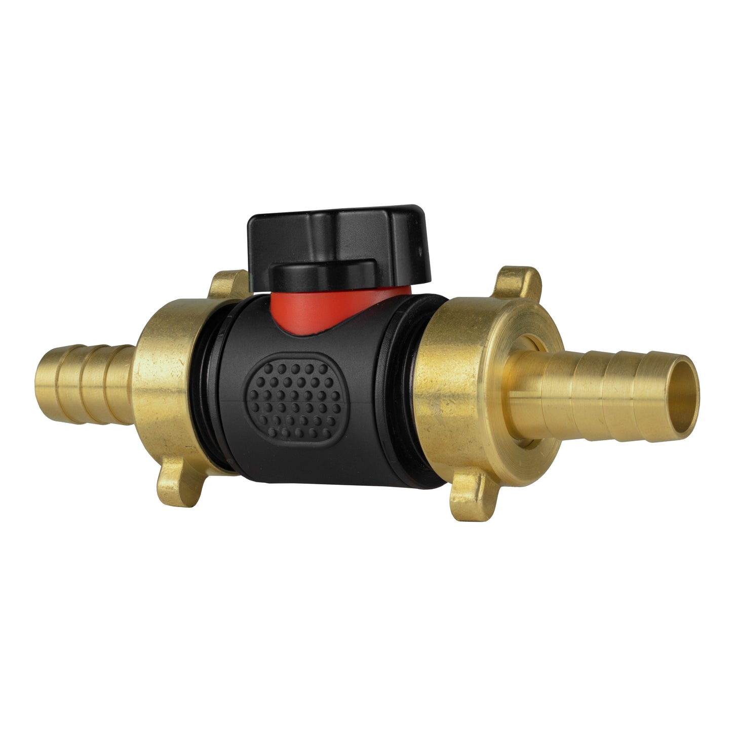 In-Line BSPM Valve with 2 x 13mm Brass Barb Connectors