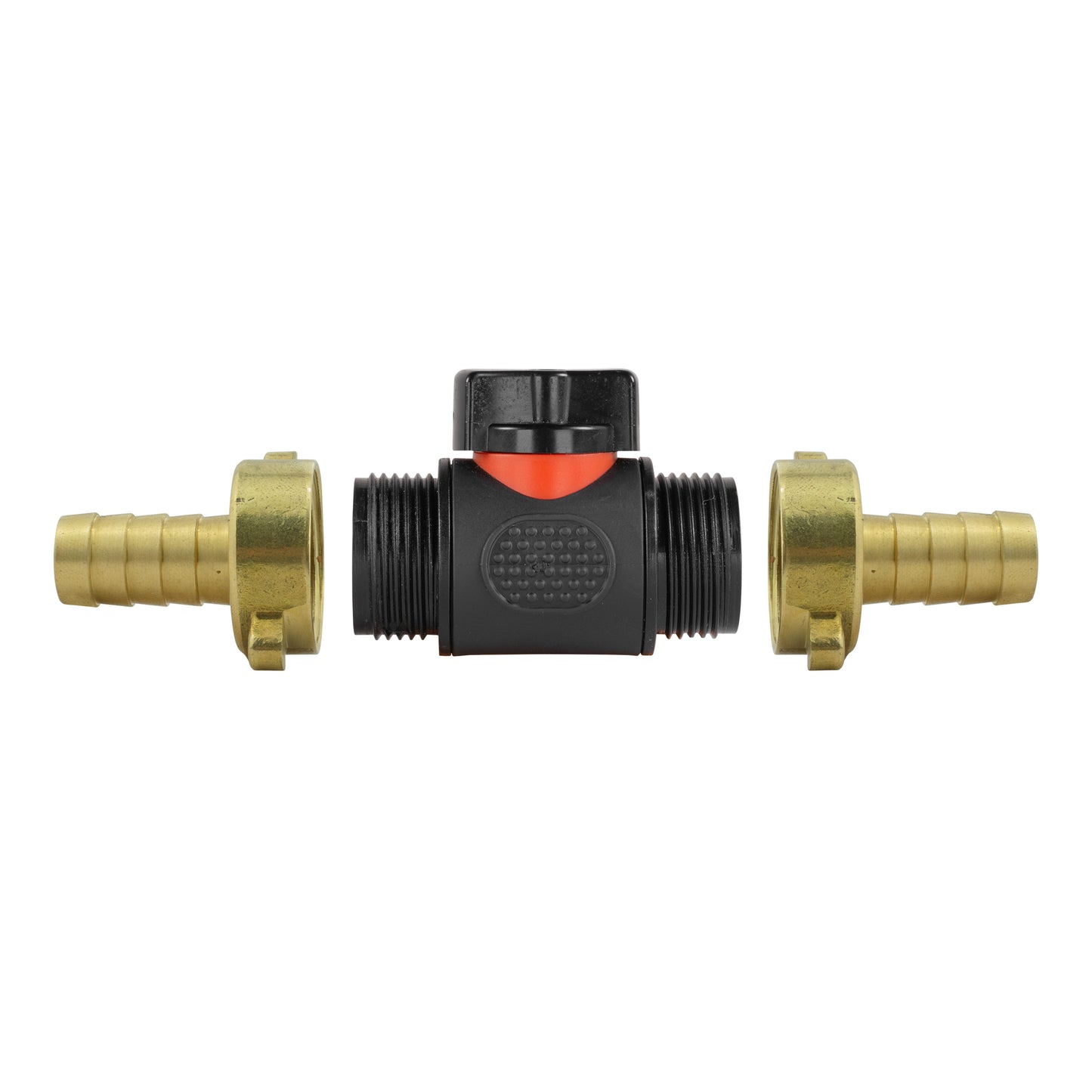 In-Line BSPM Valve with 2 x 13mm Brass Barb Connectors