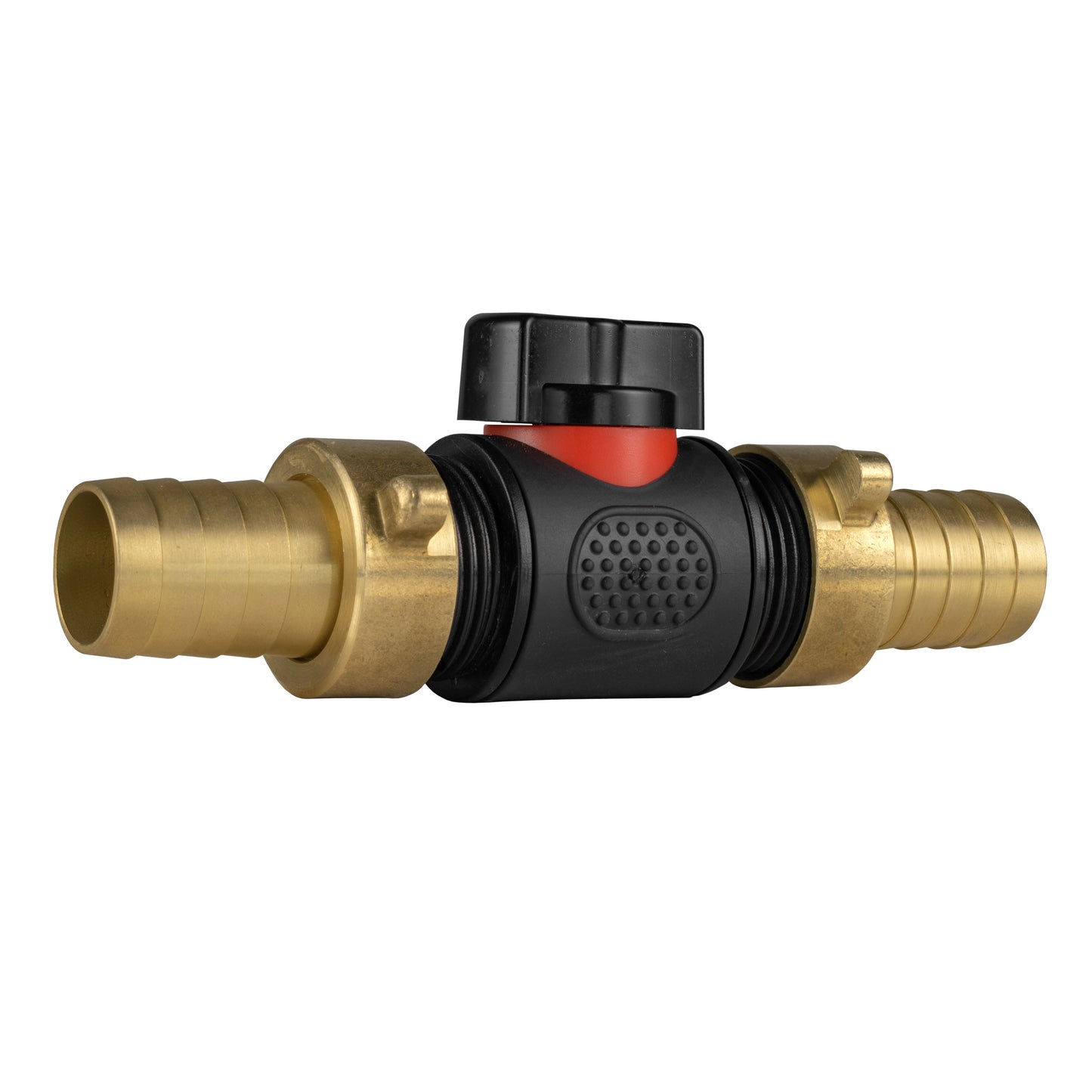 In-Line BSPM Valve with 2 x 19mm Brass Barb Connectors