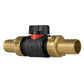 In-Line BSPM Valve with 2 x 19mm Brass Barb Connectors