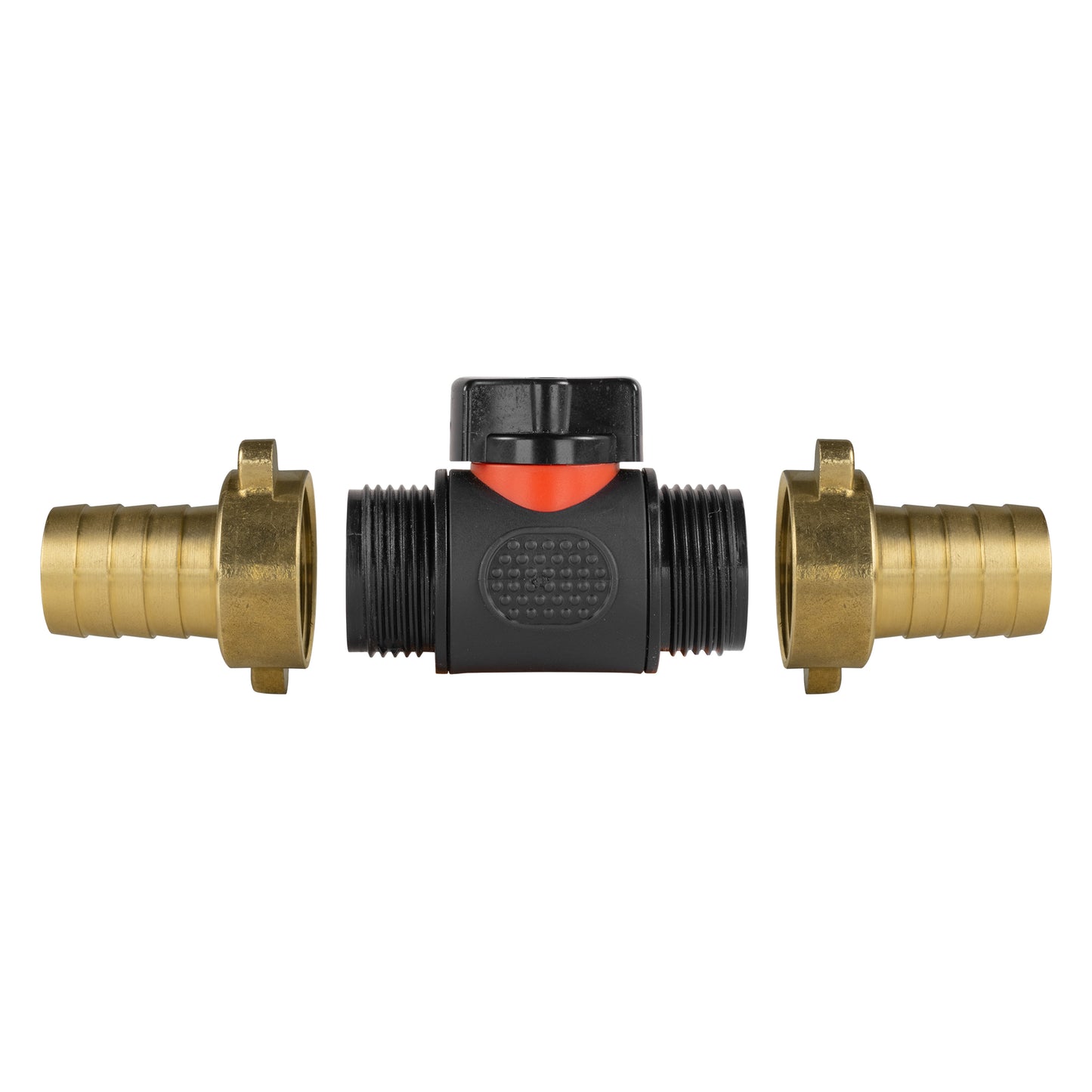 In-Line BSPM Valve with 2 x 19mm Brass Barb Connectors