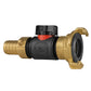 19mm Brass Barb with In-Line BSPM Valve and Geka Type Connector