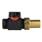 19mm Brass Barb with In-Line BSPM Threaded Valve