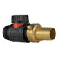 19mm Brass Barb with In-Line BSPM Threaded Valve