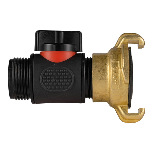 Geka Type Connector with In-Line BSPM Threaded Valve