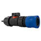 Hose Connector Blue with In-Line BSPM Valve and 4mm Barb Micro Connector