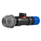 Hose Connector Blue with In-Line BSPM Valve and 20mm MDPE Straight